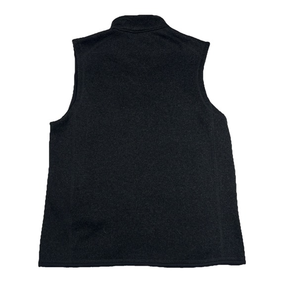 Patagonia Better Sweater Fleece Vest Mens M Black Full Zip Pockets TopBox Logo - Picture 2 of 6